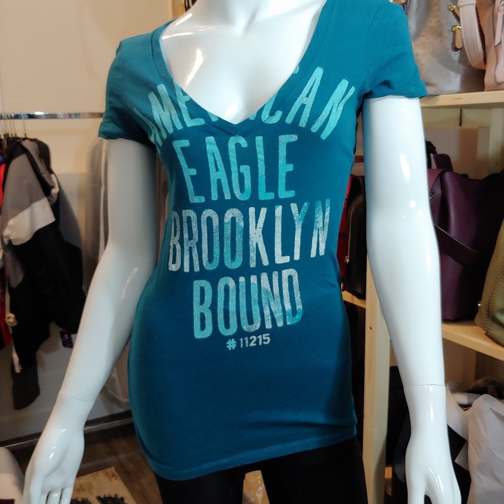 2 FOR $10 EUC American Eagle V-NECK US SM